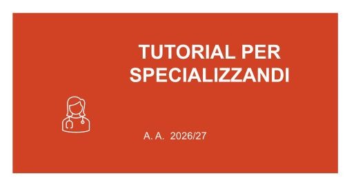 Course Image TUTORIAL PER SPECIALIZZANDI